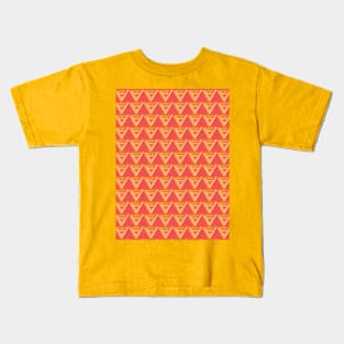 Orange triangles that are joined together Kids T-Shirt